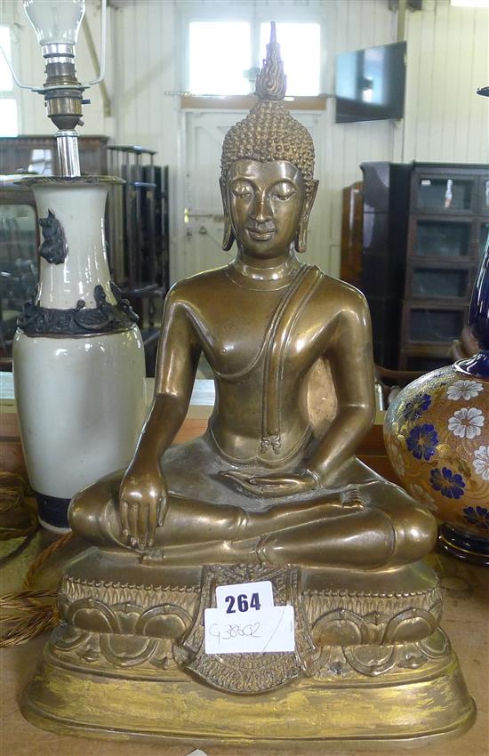 Gilt brass buddha